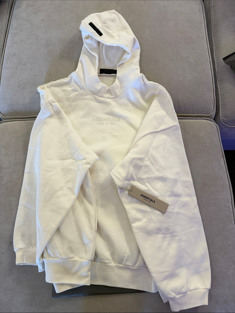 Essentials Cream/Tan Crewneck Hoodie - Picture 2 of 2